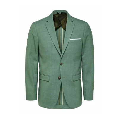 Afbeelding van Selected Homme MIX Blazer, Heren, Maat: 42, Light green melange
