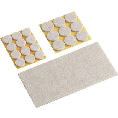 Afbeelding van Metafranc TopSoft 644896 Viltglijders, 2 delig, zelfklevend, beige effectieve bescherming van je meubels en stoelen/meubelglijders