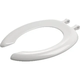 Afbeelding van Rezi Non Contact toiletzitting zonder deksel D shape met RVS garnituur