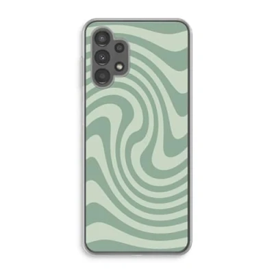 Afbeelding van Case Company® hoesje geschikt voor Samsung Galaxy A13 4G Swirl Groen Soft Cover Telefoonhoesje Bescherming aan alle Kanten en Schermrand