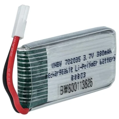 Afbeelding van vhbw Batterij compatibel met Mould King 33041C Quadrocopter drone (380 mAh, 3,7 V, Li Ion)