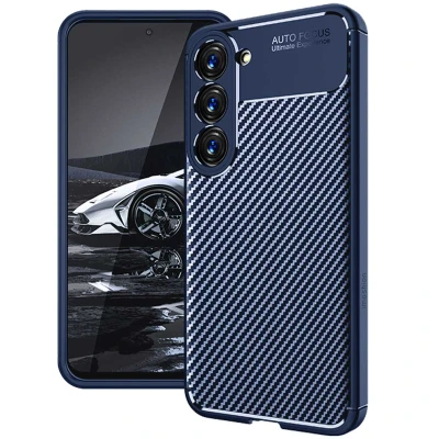 Afbeelding van Samsung Galaxy S23 Hoesje Siliconen en TPU (zacht) iMoshion Softcase/Backcover Blauw Telefoonhoesje