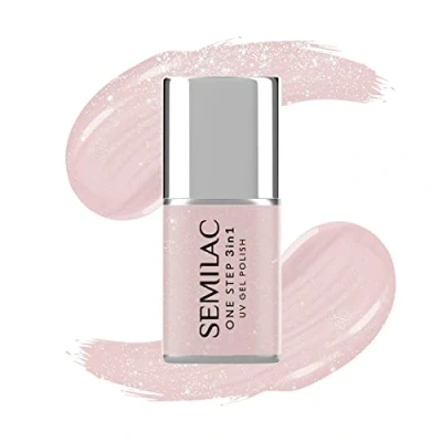 Afbeelding van Semilac One Step 3 in 1 UV nagellak S259 Naked Glitter Beige 7ml