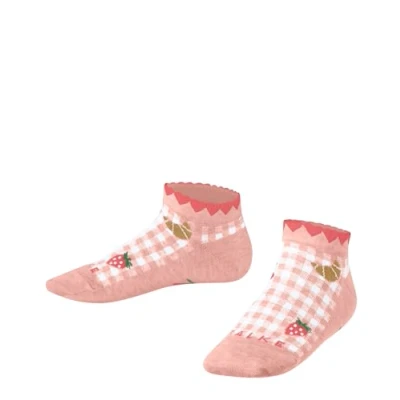 Afbeelding van FALKE Uniseks kind Korte sokken Summer Picnic K Sn katoen kort gedessineerd 1 paar, Roze Peach Perl 8483, 23 26