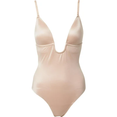 Afbeelding van SPANX dames Voorgevormde corrigerende stringbody in de kleur Beige, maat: XL
