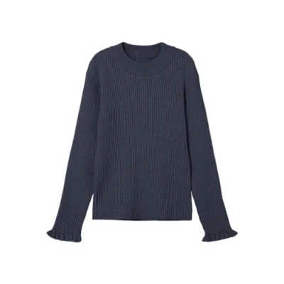 Afbeelding van NAME IT KIDS fijngebreide longsleeve NKFVIANNA donkerblauw