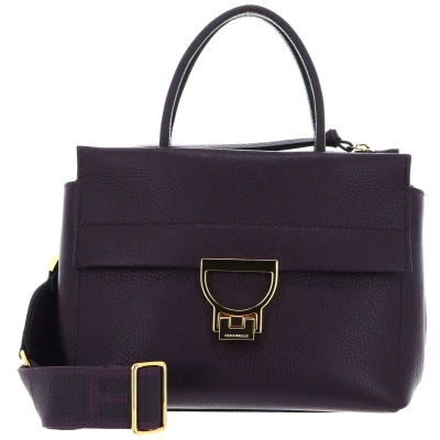 Afbeelding van COCCINELLE handtas schoudertas Arlettis Signature Handbag Grained Leather Prune donkerpaars