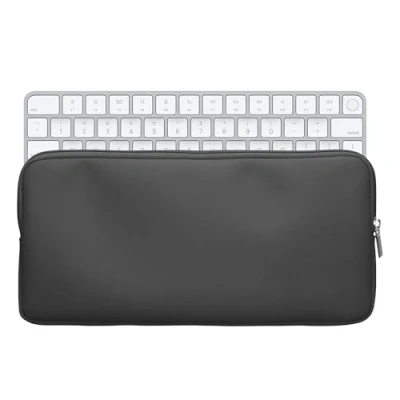 Afbeelding van kwmobile toetsenbord hoes geschikt voor Apple Magic keyboard hoesje Nylon beschermhoes Reis case met rits Keyboards cover in donkergrijs