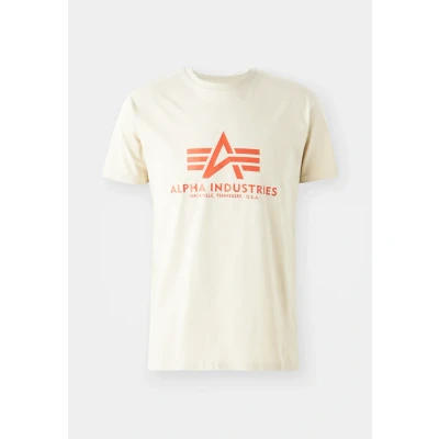 Afbeelding van Alpha Industries Basic Tshirt print, Heren, Maat: XXL, Vintage white