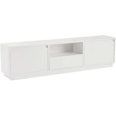 Afbeelding van Moderne tv kast met 3 klepdeuren Diazon L160cm Wit Hout Menzzo