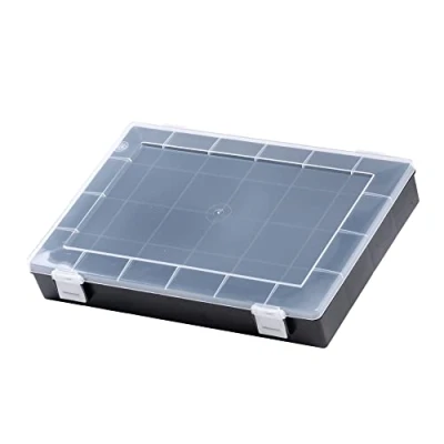 Afbeelding van hünersdorff Assortimentsdoos: stabiele sorteerdoos (PP Classic) met vaste vakverdeling (24 vakken), afmetingen: T225 x B335 H55 mm, Made in Germany, 611910