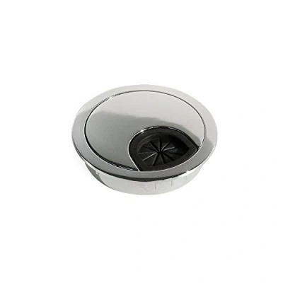 Afbeelding van Emuca Kabeldoorvoer van Zamak voor inbouw in tafel, diameter 60 mm, glanzend chroom