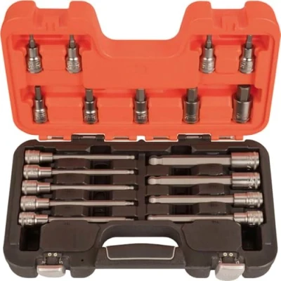 Afbeelding van Bahco Schroevendraaierdopsleutels 1/2&quot; zeskant metrisch 18 delig koffer S18HEX