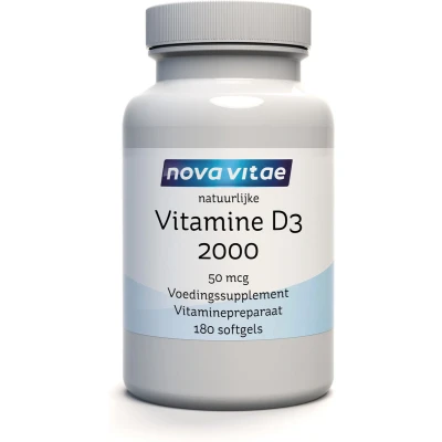 Afbeelding van Nova Vitae Vitamine D3 2000 50mcg 180sft
