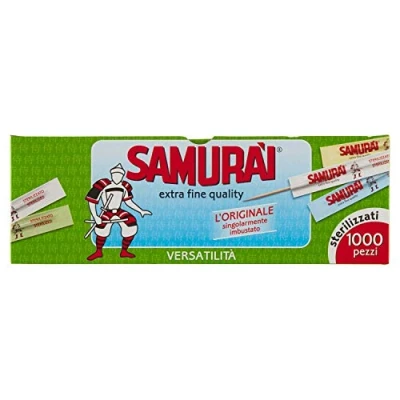 Afbeelding van Samurai 341 CB Tandenstokers, afzonderlijk verpakt, berk, groen, 6,6 x 0,2 cm, 1000 stuks