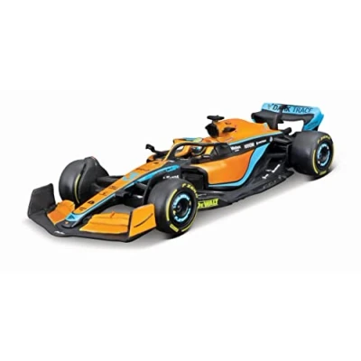 Afbeelding van Bburago McLaren F1 Team MCL36 (2022): modelauto op schaal 1:43, #3 Daniel Ricciardo, met bestuurder, hardcase, oranje (18 38064R)