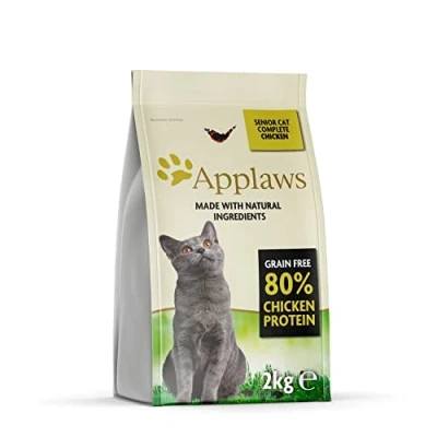Afbeelding van Applaws Complete Natuurlijke Graanvrije Kip Smaak Droge Kattenvoeding voor Senior Katten 2 kg Zak