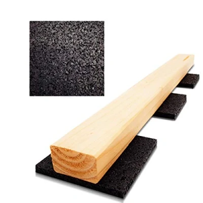 Afbeelding van My Plast rubberen terraspads voor terras, 90 x 6 mm, 75 stuks, bouwbeschermingsmat dek, veranda, patio, antislip, waterdicht, weerbestendig, afstandhouder houten