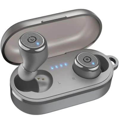 Afbeelding van TOZO T10 Mini bluetooth hoofdtelefoon, 5,3 draadloos, met app, 55 uur batterijduur, IPX8 waterdicht, in ear oordopjes, ENC ruisonderdrukking, hoofdtelefoon diepe bas, voor