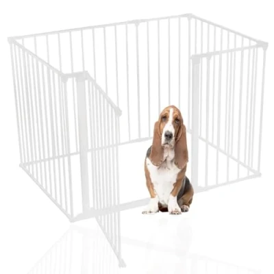 Afbeelding van Bettacare Huisdierenren Assortiment, Wit 72cm x 105cm (10 opties beschikbaar), Hondenren voor Huisdieren Honden en Puppy&#039;s, geschikt binnen buitengebruik, Puppyren, Eenvoudige Installatie
