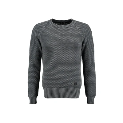 Afbeelding van Key Largo Robbie Round Trui, Heren, Maat: Large, Grey blue