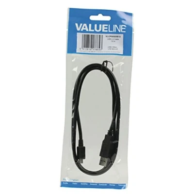 Afbeelding van Valueline Vlcp60500B10 Usb 2.0 A Male Micro B Kabel 1,00 M Zwart