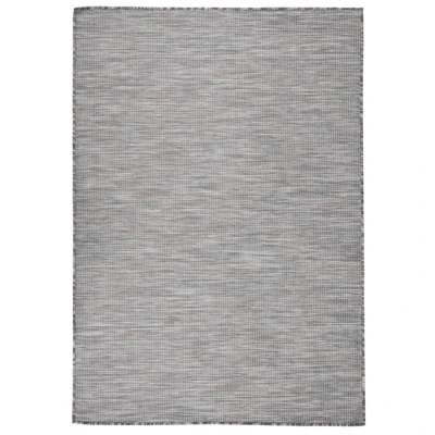 Afbeelding van Buitenkleed platgeweven 160x230 cm bruin en blauw