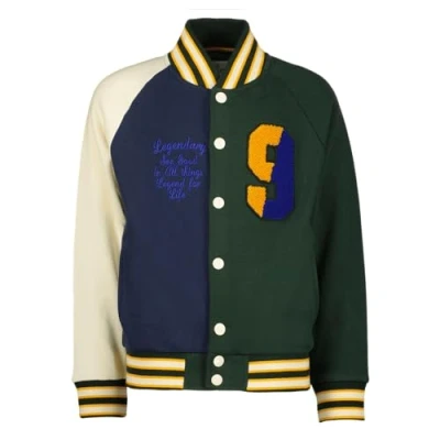 Afbeelding van Vingino baseball jacket Tijn groen/donkerblauw/geel