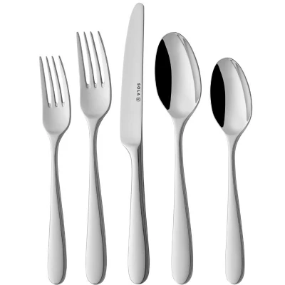Afbeelding van Sola Nordica Bestekset 12 Persoons 100 Delig RVS Bestek Set Zilverwit Edelstaal 18/10 Vaatwasserbestendig Zilver