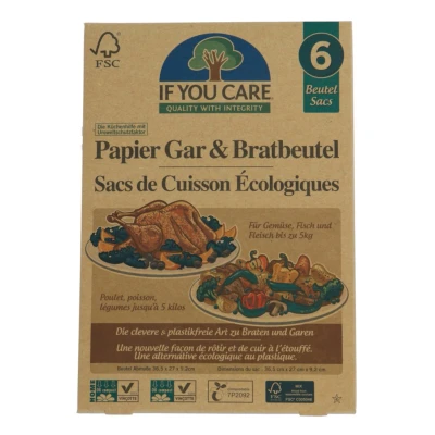 Afbeelding van If You Care Gaar en Braadzak Papier Medium 6 stuks