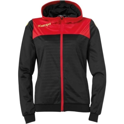 Afbeelding van Kempa Emotion 2.0 Jas met Capuchon Dames Zwart Rood Geel Maat L