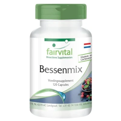 Afbeelding van Fairvital bessen Mix antioxidant capsules HOOG GEDOSEERD VEGAN 120 8 voedingssupplement met spirulina