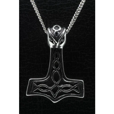 Afbeelding van Zilveren Hamer van Thor 1 ketting hanger