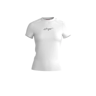 Afbeelding van HUGO Classic TEE Tshirt print, Dames, Maat: XL, White