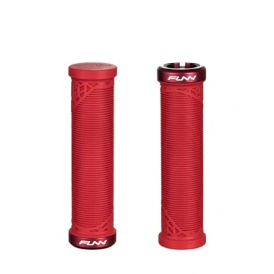 Afbeelding van Funn Hilt JR Mountainbike Handvatten met Enkelvoudige Klemsluiting, Fietsstuurvergrendelingshandvatten een binnendiameter van 19 mm (Rood)