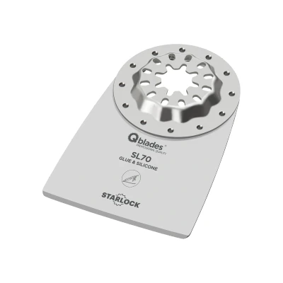 Afbeelding van Qblades SL70 multitool Segmentmes Bol Kit en Lijm 34mm (Starlock)