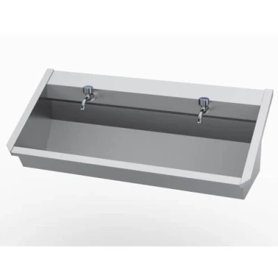 Afbeelding van Intersan Sanilav 1.0 wasgoot CDB 120 cm rvs met achterplaat