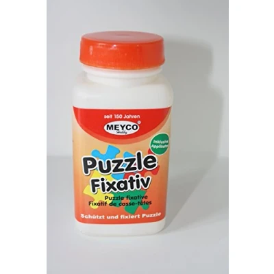 Afbeelding van Meyco Hobby Puzzellijm Fixatief, 120 ml, incl. applicator om aan te brengen, voor maximaal 2000 stukjes puzzels, fixeer uw puzzels zonder fotolijst