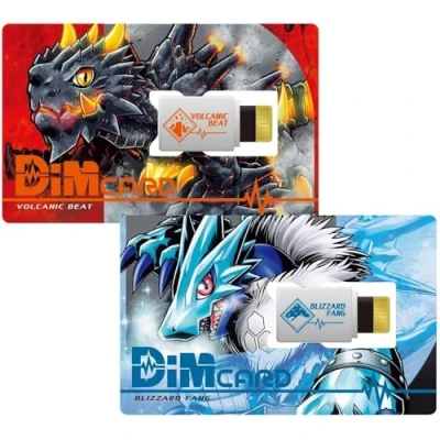 Afbeelding van Bandai Digimon DIM kaart voor Vital Bracelet Set V.1 Volcanic Beat &amp; Blizzard Fang NT58680