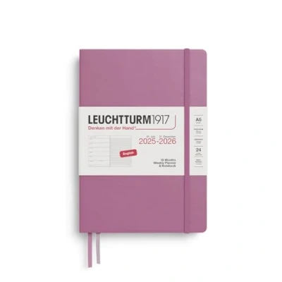 Afbeelding van Leuchtturm1917 A5 Medium Weekly Planner &amp; Notebook 2025/2026 (18 mnds) hardcover Dusty Rose