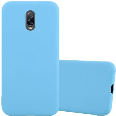 Afbeelding van Cadorabo Hoesje geschikt voor Samsung Galaxy J7 PLUS / C8 in CANDY BLAUW Beschermhoes gemaakt van flexibel TPU silicone Case Cover