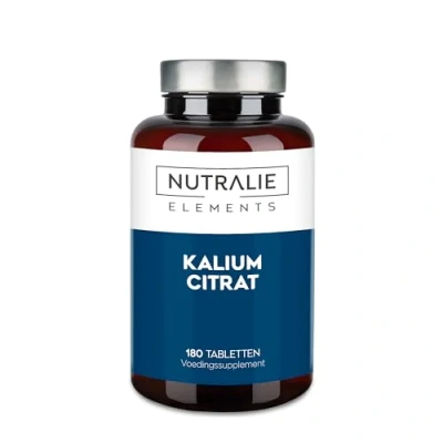 Afbeelding van Kalium Kaliumcitraat Hoge dosis 2880mg Element Puur +1000mg Spier 180 tabletten Nutralie