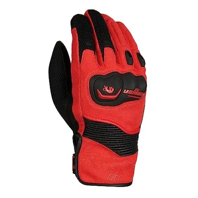 Afbeelding van Furygan Dust D3O de Handschoenen van motorfiets, zwart rood, afmeting M voor man
