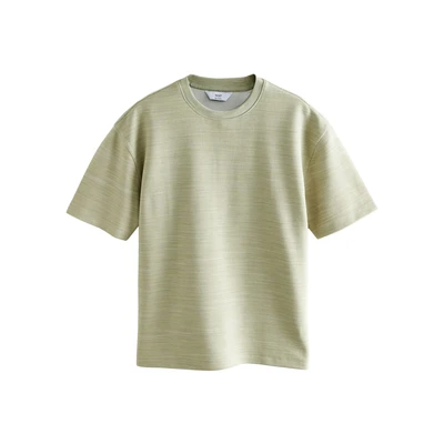 Afbeelding van Next Texture Tshirt basic, Heren, Maat: XS, Green