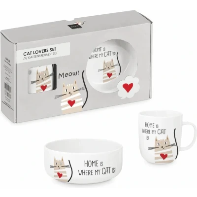 Afbeelding van ppd Beker &amp; Kommetje Home Is Where My Cat Lovers Set