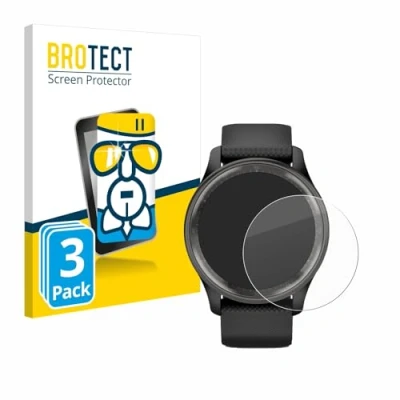 Afbeelding van BROTECT Glas Screen Protector voor Garmin Vivomove Trend (3 Stuks) Schermbeschermer [9H Hardheid, Beschermglas Folie niet Gehard Glas]