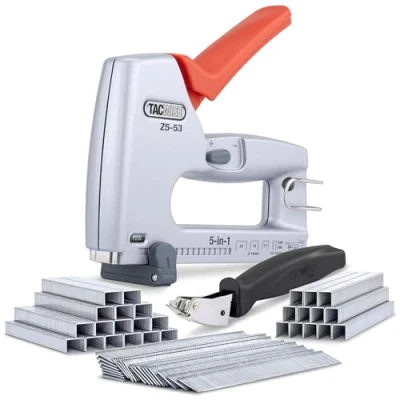 Afbeelding van Tacwise 1765 Z5 53 Heavy Duty 5 in 1 metalen niet/nagelpistool met 4000 nietjes, 2000 nagels en nietverwijderaar, gebruik type 13, 71 18G 180 pennen zonder kop