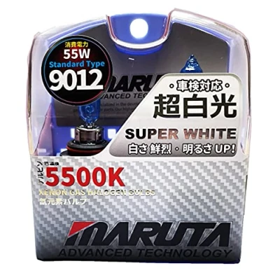 Afbeelding van MARUTA® 9012 55W (HIR2) 12 V 5500K, Super Witte Serie Xenon Gas Gevulde Koplamplampen (E4) met Geavanceerde Technologie
