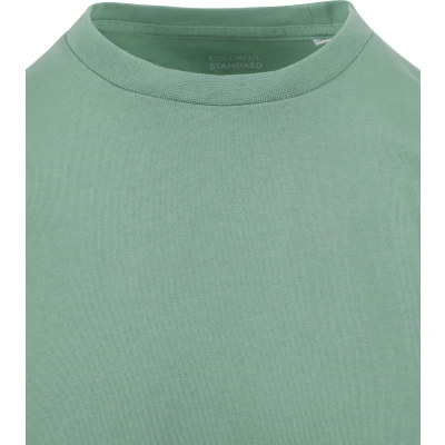 Afbeelding van Colorful Standard T Shirt Lichtgroen maat XXL Heren met Regular fit Pasvorm Duurzaam Suitable Herenkleding