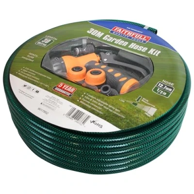 Afbeelding van Faithfull FAIHOSE30AV 30 meter slangenset met 3 fittingen en multipattern spuitpistool